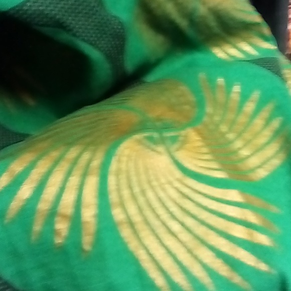 Vintage African dress and matching headband Afro Max brand size 3X Rare green - Picture 8 of 8